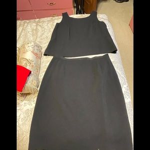 Kasper Black Short sleeve Top and skirt separates